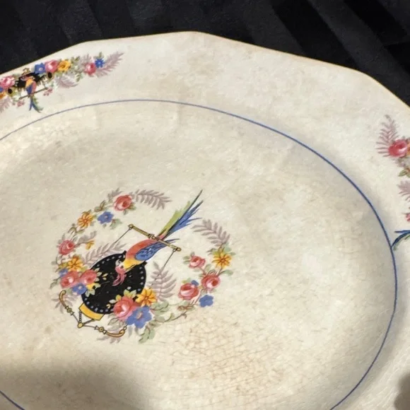 Vintage China Penn Parrot Serving Platter - Picture 14 of 16